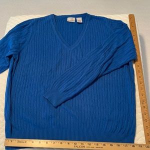 V-neck cotton sweater